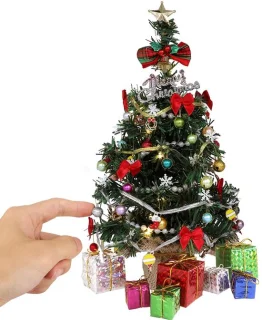 Kerstboom mini-accessoire voor tafel of bureau - schaal 1:6/1:12 - 12 inch