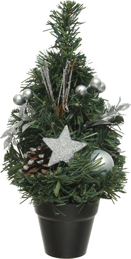 Kerstboom Mini Kunst 30 cm Zilver