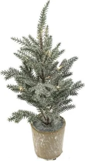 Kerstboom Mini Verlicht Ø18x35cm in Pot