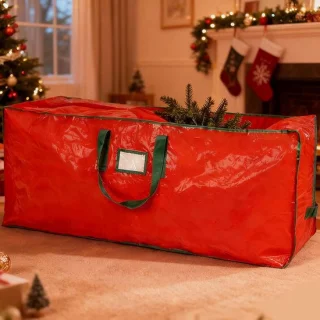 Kerstboom opbergdoos 122x38x51cm rood