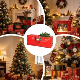 Kerstboom opbergdoos - 122x38x51cm - rood