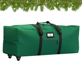 Kerstboom opbergdoos met wielen 152 cm groen