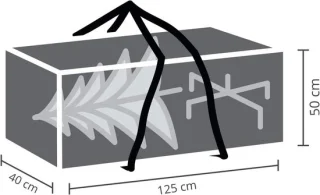 Kerstboom Opberghoes 125x50x40 cm - Grijs