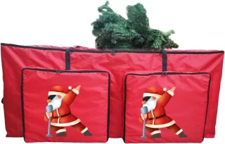 Kerstboom opbergtas - 122 cm - rood
