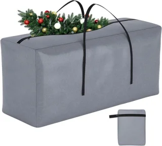 Kerstboom opbergtas 122 x 56 x 41 cm grijs