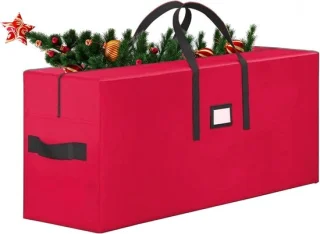Kerstboom opbergtas 122x38x51 cm rood