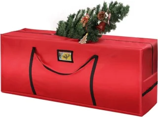 Kerstboom opbergtas 124 cm rood