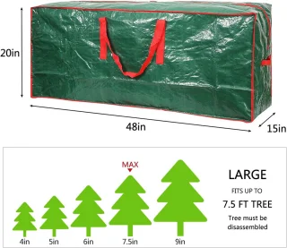 Kerstboom opbergtas 2,3 m - Groen
