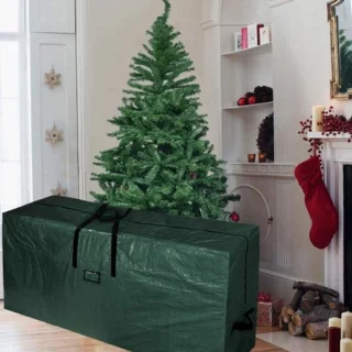 Kerstboom opbergtas 35x35x5 cm rood groen