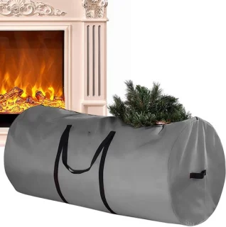 Kerstboom opbergtas 76x152 cm grijs