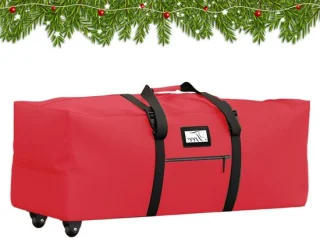 Kerstboom opbergtas 9 ft rood