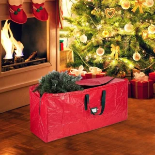 Kerstboom Opbergtas Boomhoes 122x34x51 cm Rood