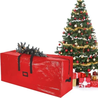 Kerstboom Opbergtas Boomhoes PVC 135 x 68 x 34 cm Rood