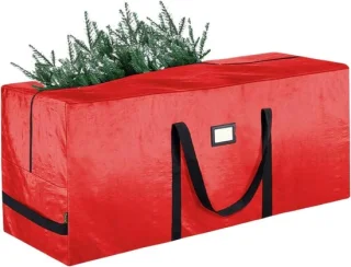Kerstboom opbergtas - boomzak - 122x38x51cm - rood
