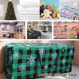 Kerstboom Opbergtas - Boomzak Xmas Cover - Opbergen Decoraties - Waterdicht Oxford Doek - 165x38x76 cm - Rode Plaid