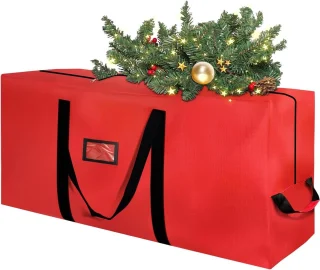 Kerstboom Opbergtas - Decoratie Opberger - Feestdagen Opslag - Scheurvast Oxford Weefsel - Tot 210 cm - Rood