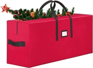 Kerstboom opbergtas en opberghoes voor kunstboom - 122x38x51 cm - rood