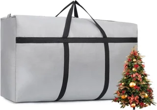 Kerstboom opbergtas / kerstboomhoes 110x60x35 cm grijs