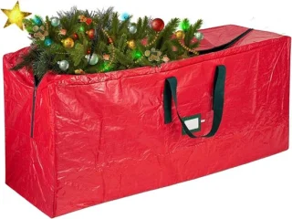 Kerstboom opbergtas - kerstboomhoes 122x34x51cm rood