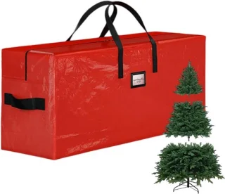 Kerstboom opbergtas - kunstboom container - 165x38x76cm - rood