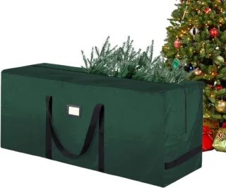 Kerstboom opbergtas - kunstboom container - 60x20x30 inch - donkergroen