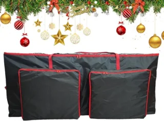 Kerstboom Opbergtas - Opbergbox 122x38x51 cm Zwart