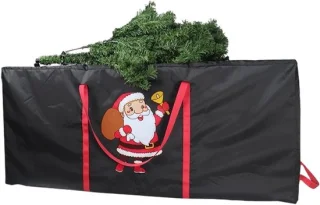 Kerstboom opbergtas - organizer draagtas 122x38x51cm zwart