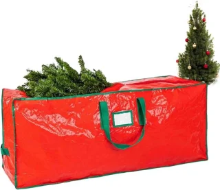 Kerstboom opbergtas rood 122x38x51cm