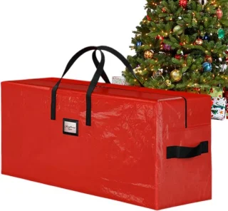 Kerstboom opbergtas rood 165x38x76 cm