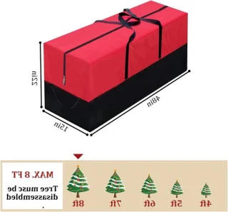 Kerstboom opbergtas rood