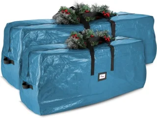 Kerstboom opbergtas set van 2 blauw