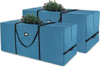Kerstboom opbergtas set van 2 blauw