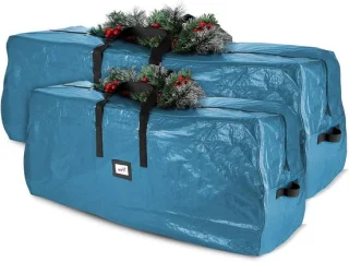 Kerstboom opbergtas set van 2 - blauw