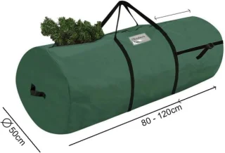 Kerstboom opbergtas transporthoes 125 cm groen