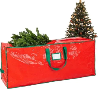 Kerstboom opbergtas voor kunstboom 122x38x51 cm rood