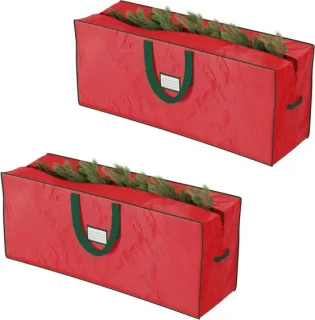 Kerstboom opbergtassen set van twee