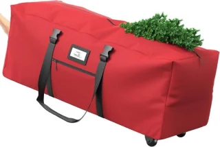 Kerstboom opbergzak 140 x 61 x 56 cm rood