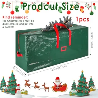 Kerstboom opbergzak 180 cm - 120 x 50 x 33 cm