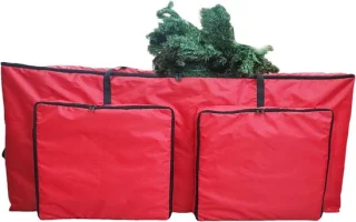 Kerstboom opbergzak voor kunstboom - 122x38x51 cm - rood