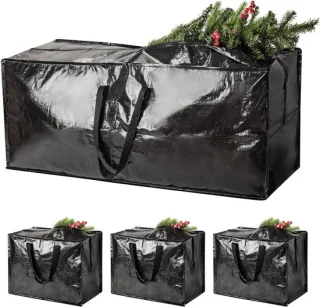Kerstboom opbergzakken 125x25x45 cm zwart