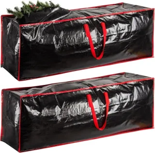 Kerstboom opbergzakken set - zwart