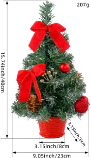 Kerstboom plant - Rood - Plastic - Kunstmatige kerstbloem potdecoratie