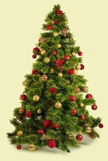 kerstboom poster 70x105 cm pvc tuindoek rood