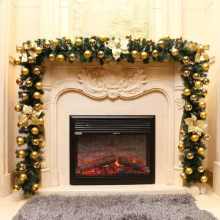 Kerstboom rotan 2.7 meter rood