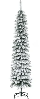 Kerstboom Smal 180 cm Wit/Groen