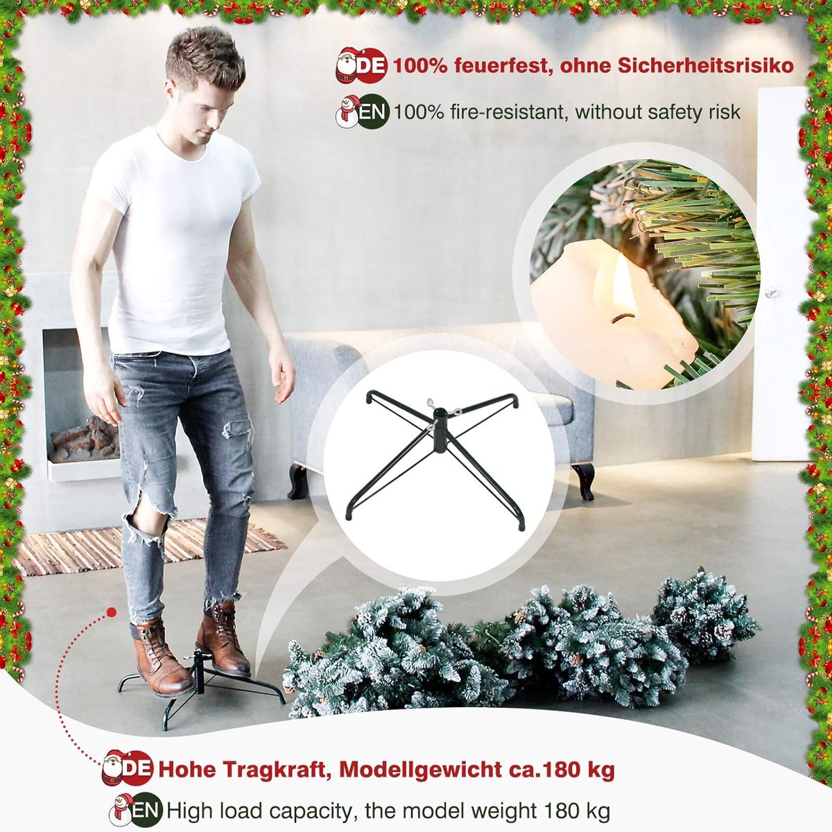 Kerstboom Spar 150 cm met Standaard