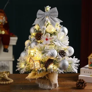 Kerstboom tafel 45cm mini kunstboom met LED verlichting