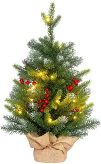 Kerstboom tafelmodel met betonnen voet