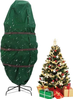 Kerstboom tas - 34x75 inch - zilver