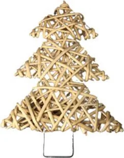 Kerstboom Versiering Bruin Hout Metaal 30x23 cm